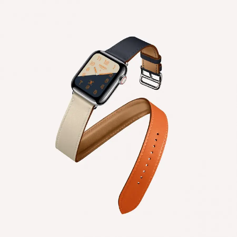 Photo of Black Apple Watch with Brown Strap - Popular Combination