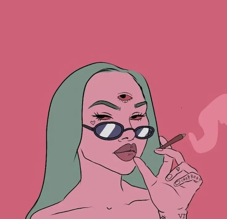 Download Sixth Chakra Profile Images in Smoking Girl