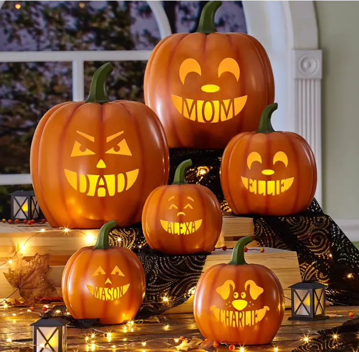 Download Halloween Pumpkin Photo with Family Names