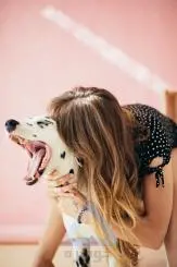 Playing with a Dog Outdoors