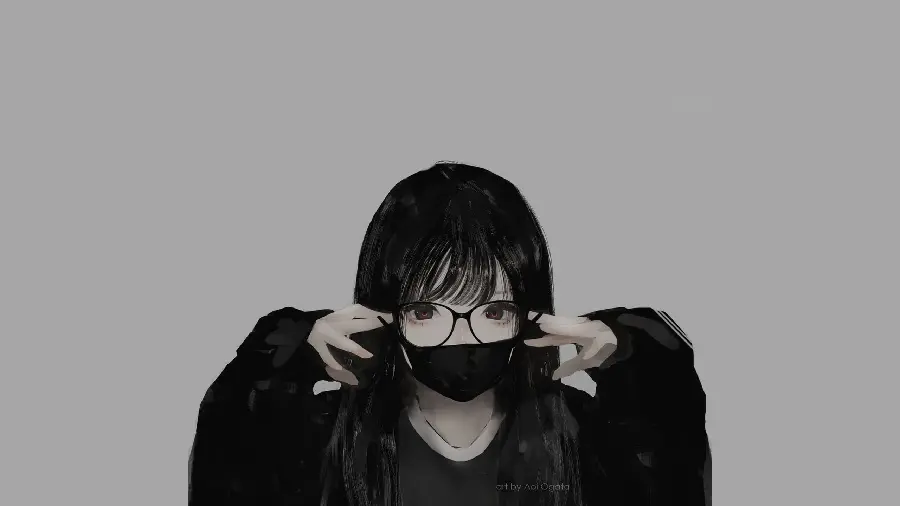 Photo of Cute and Funny Anime Girl with Mask