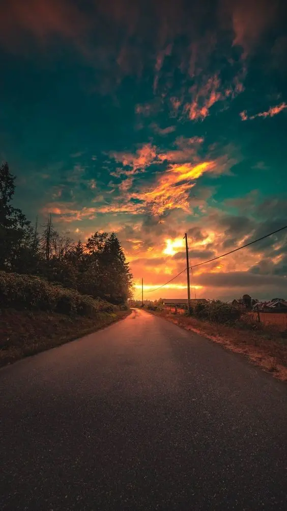 Download Road Sunset Profile Picture
