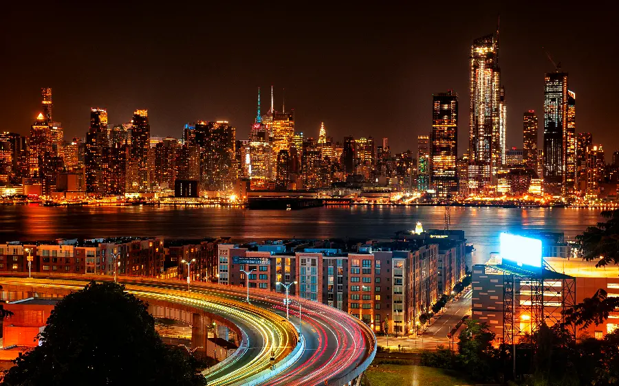 Manhattan Night Picture for Wallpaper