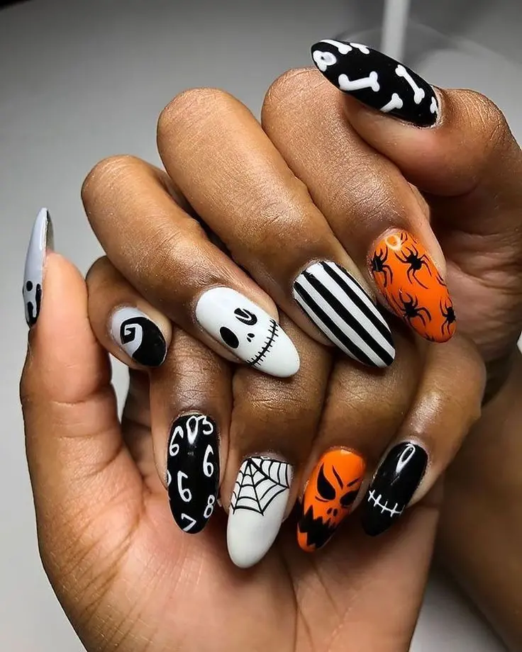 Cool Halloween Nail Art Design - Spooky and Fun