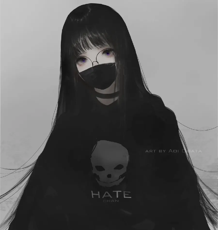 Download Profile Picture of Anime Girl with Black Mask