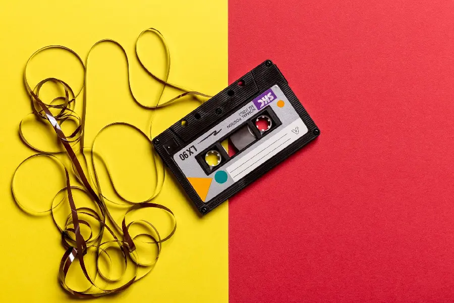 Download Black and White Cassette Tape Image for Instagram Story