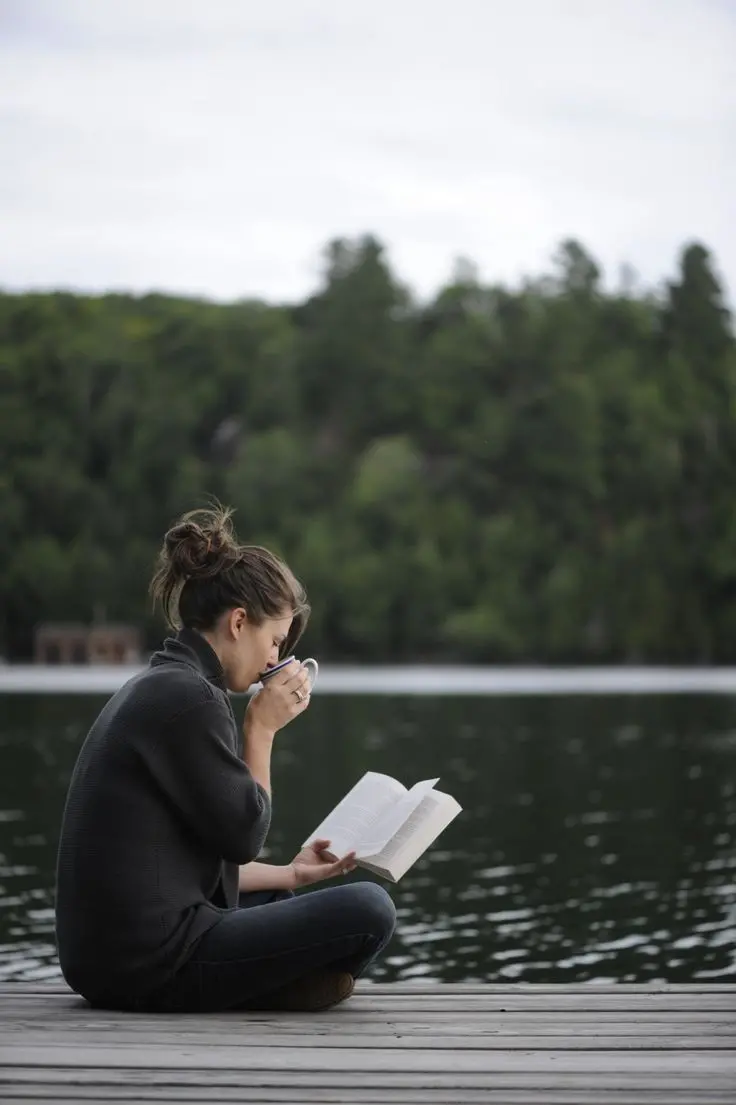 Girl Reading Book Image