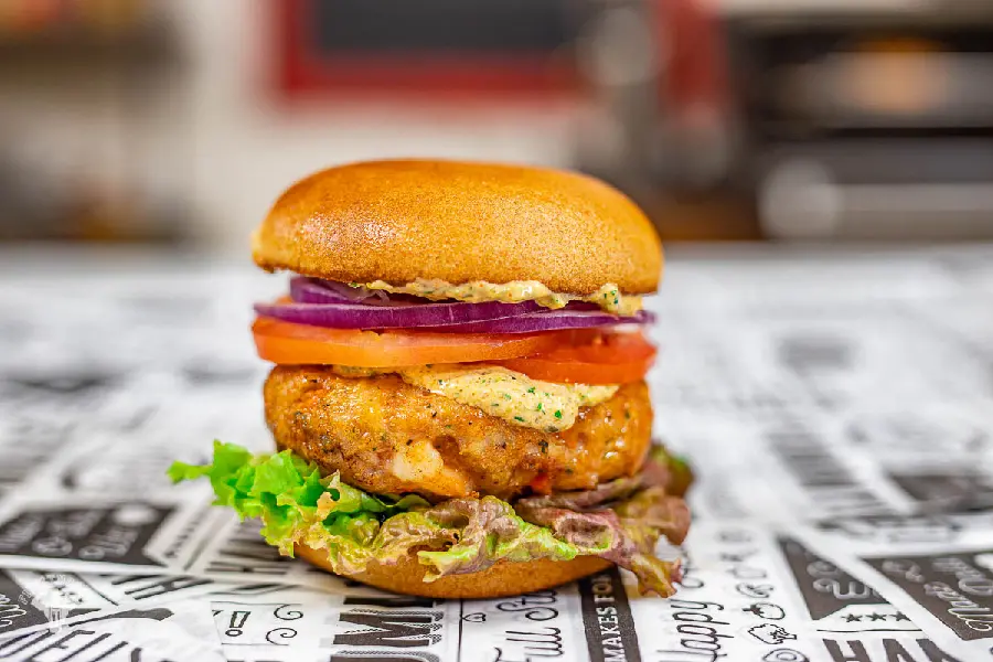 Crab Burger Photo for Seafood Lovers