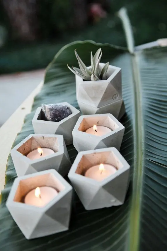 Download Decorative Candles in Cactus Pots Wallpaper