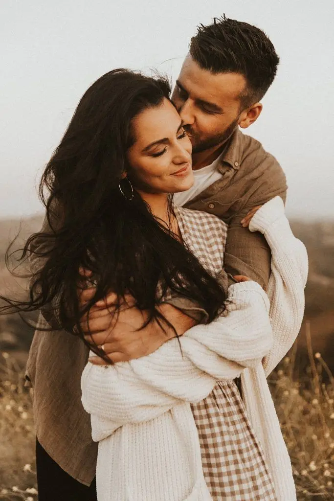Download Image of Romantic Hug with Closed Eyes