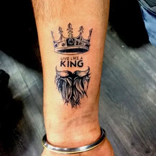 Masculine King Tattoo Design