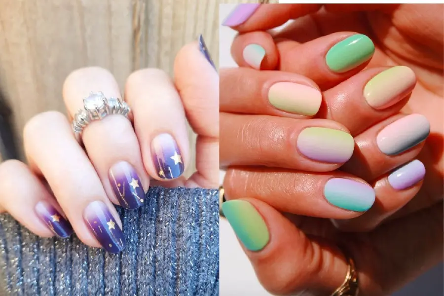 Pretty Pastel Ombre Nail Design for a Soft Gradient Look