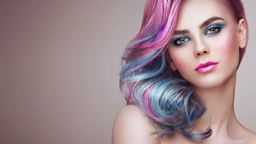 Download Stylish Women's Hairstyles with Fantasy Colors