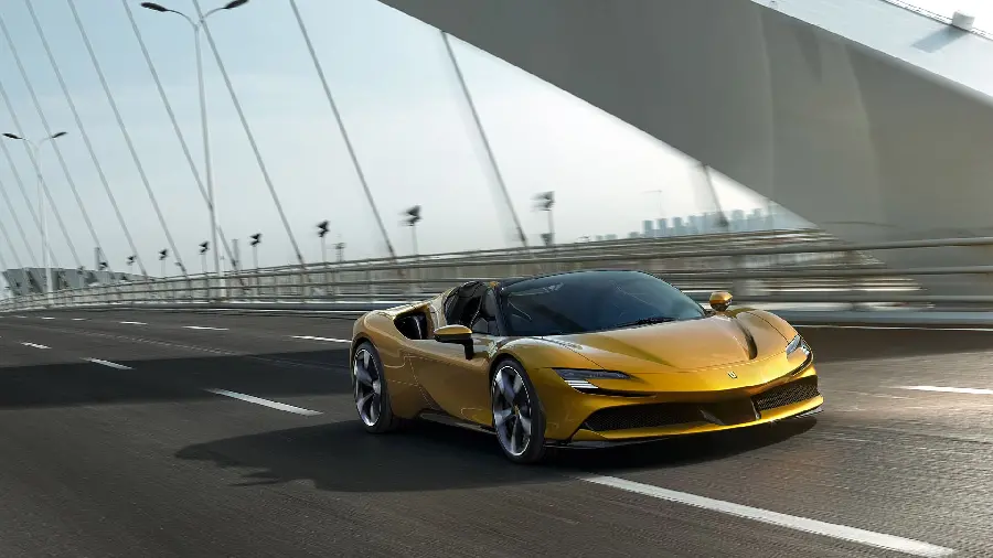 Ferrari SF90 Spider 2021 Wallpaper with Retractable Roof