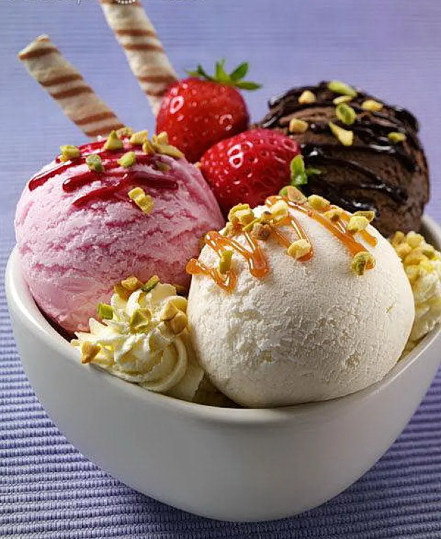 Gelato Ice Cream with Unique Flavors and Colors