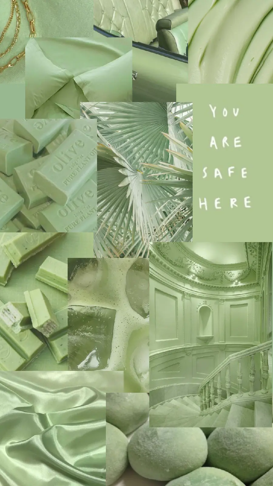 Download Background of Chocolate and Green Pillow Collage