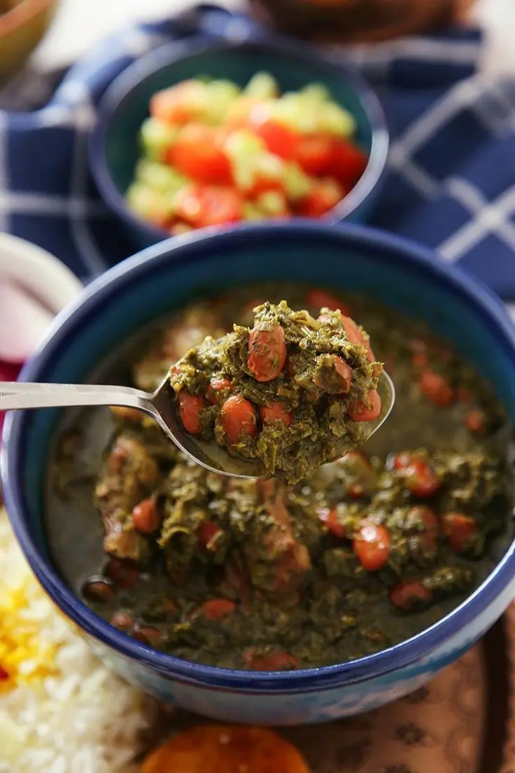 Ghormeh Sabzi Cooking Process Image
