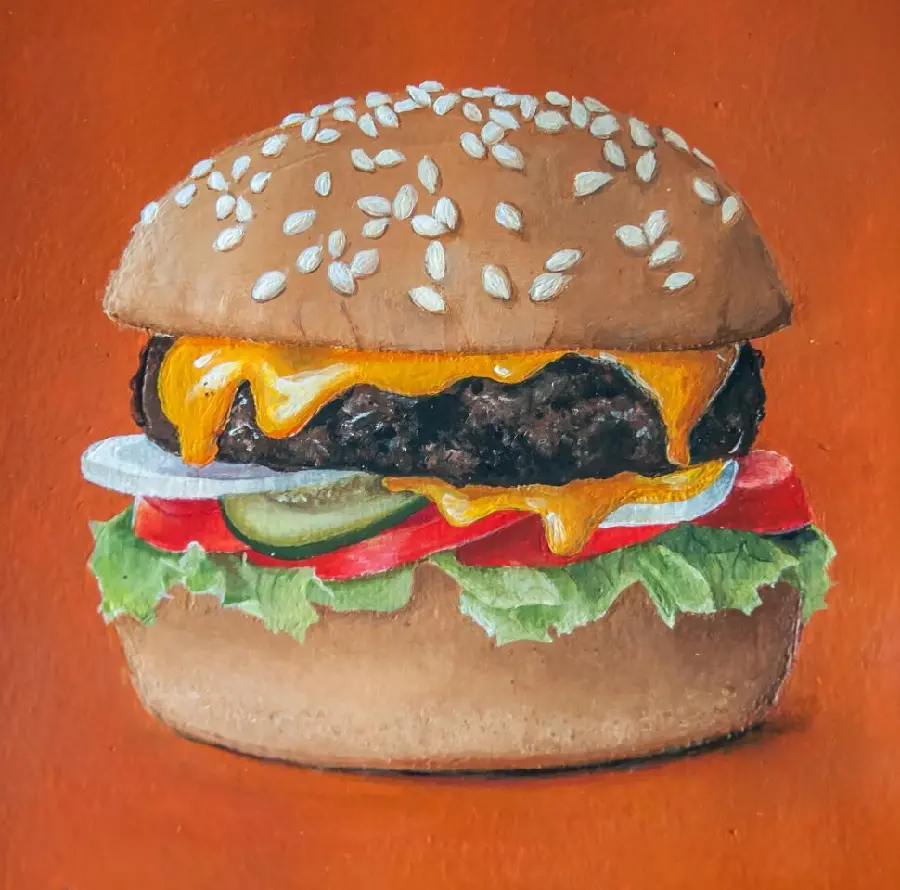 Burger Drawing Photo for Art Enthusiasts
