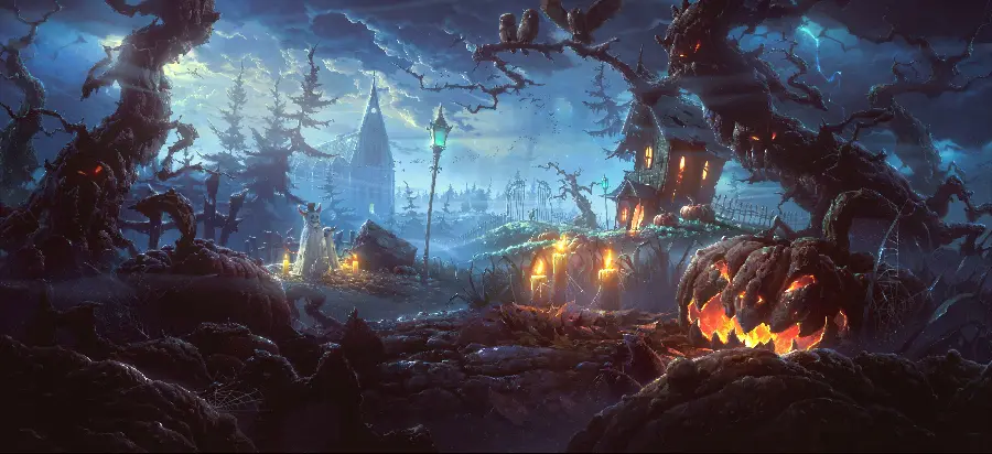 HD Halloween Night Photo for Social Media