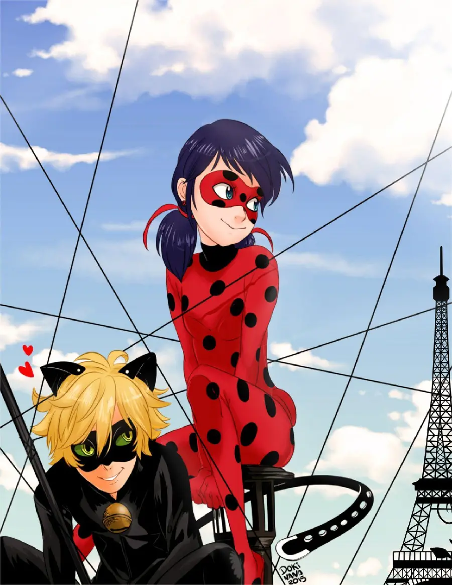 Ladybug and Cat Noir in Paris - Download Images