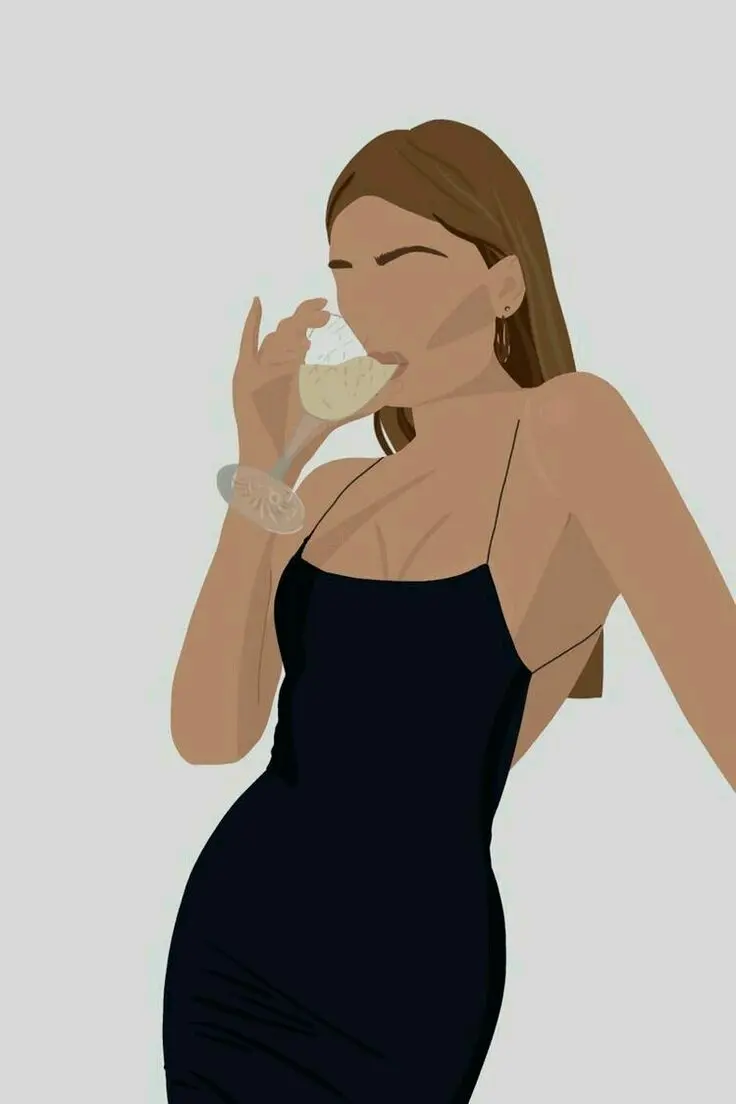 Download Minimalist Girl Drinking Background