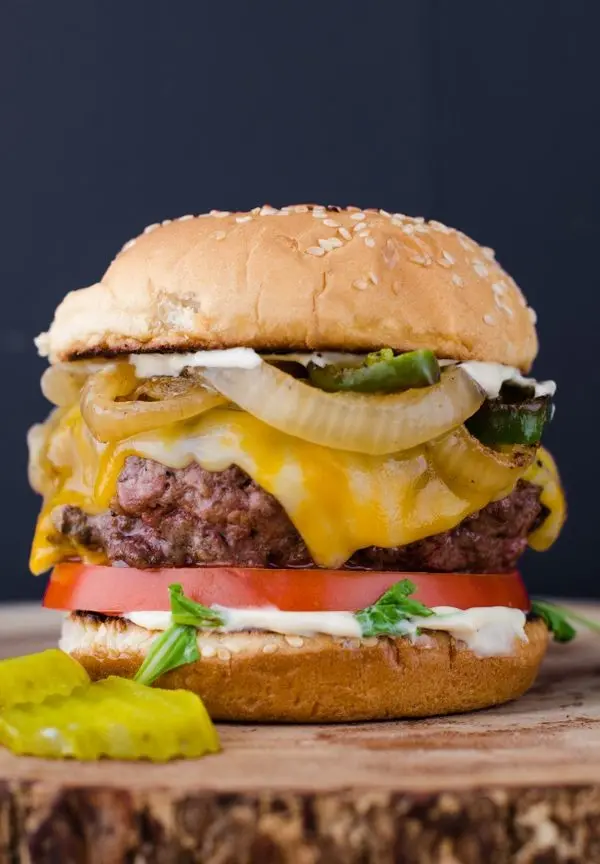 Special Burger High-Quality Photo for Food Blogs