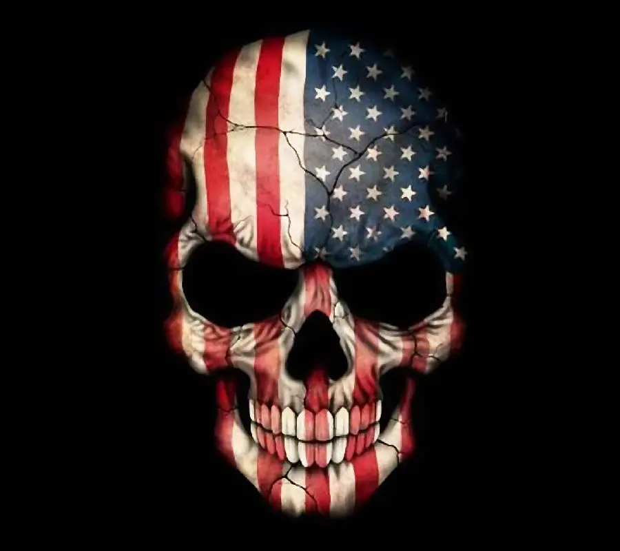 Download Skull with American Flag Wallpaper in 8K and 4K
