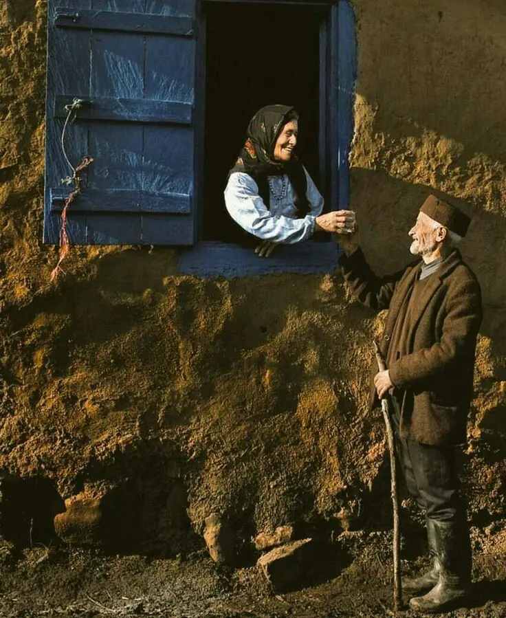 Image of Two Elderly Lovers Having a Conversation