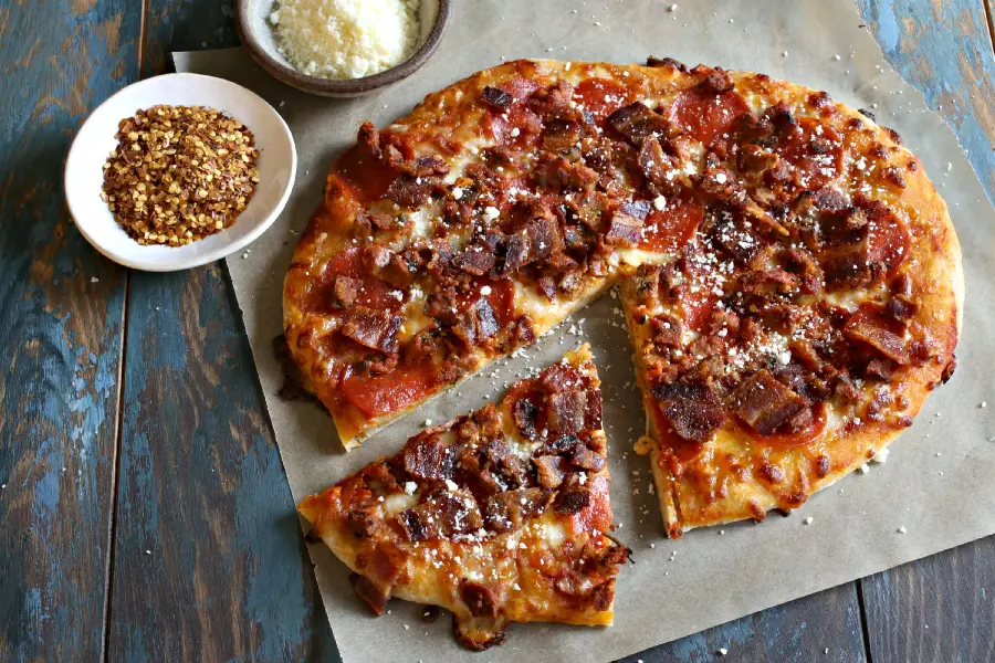 Delicious Meat and Sausage Pizza