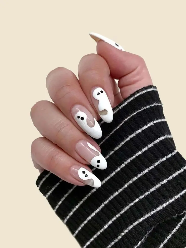 Cute Halloween Nail Art Design - Spooky and Adorable