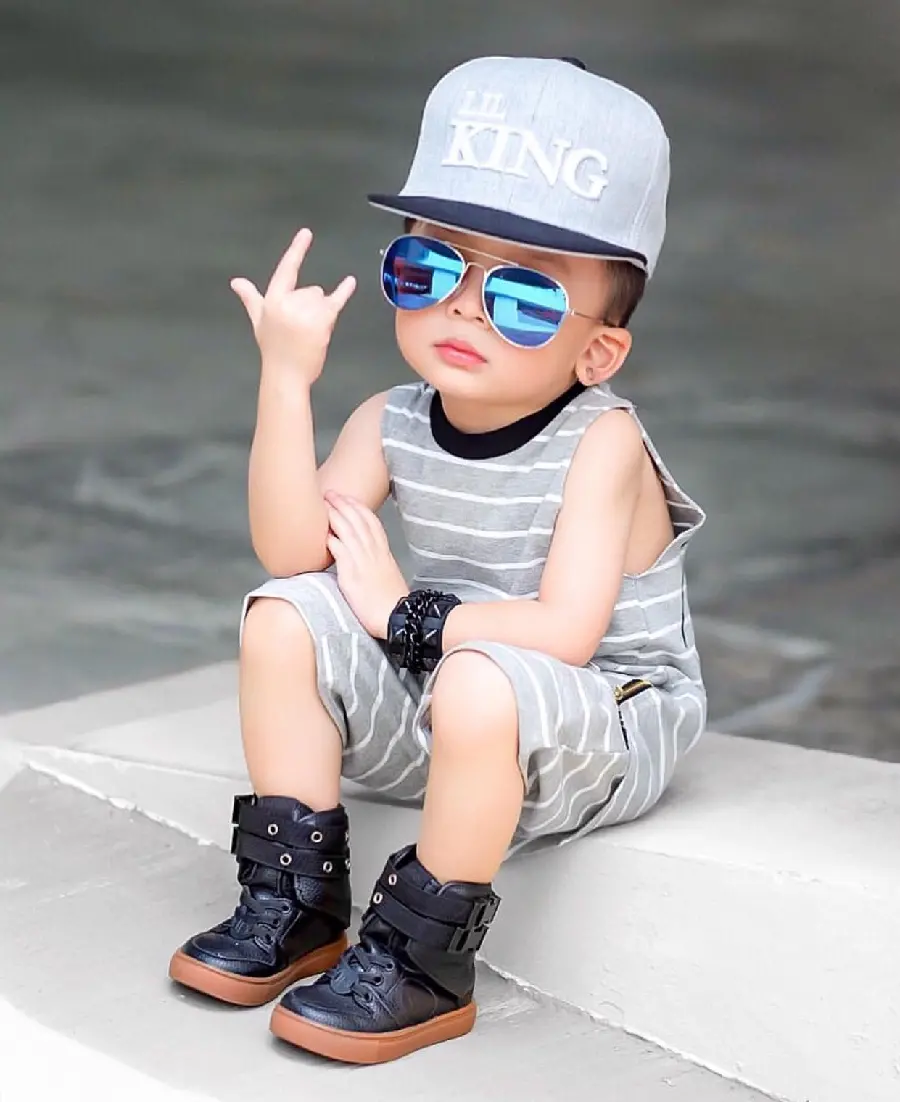 Handsome Boy with Sunglasses Photo