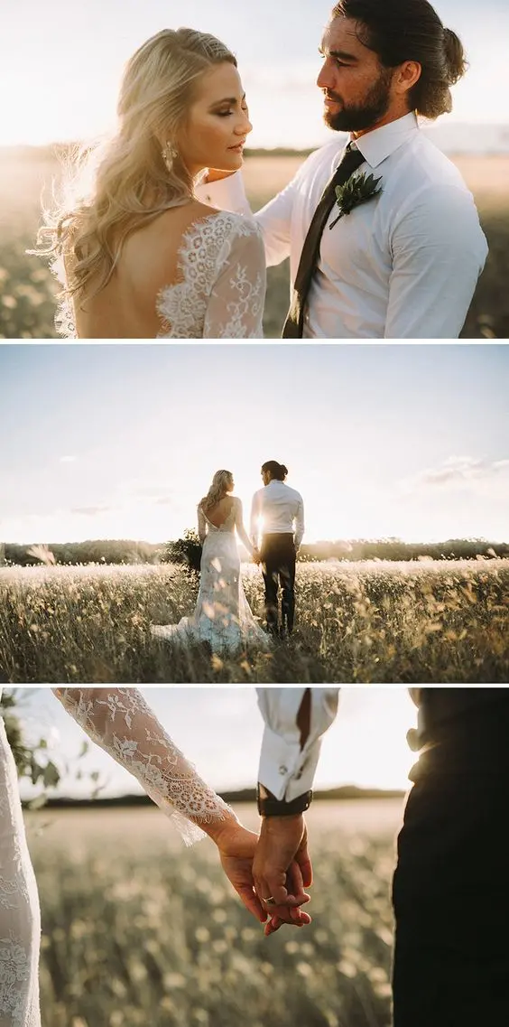 Outdoor Wedding Pose Ideas for Couples