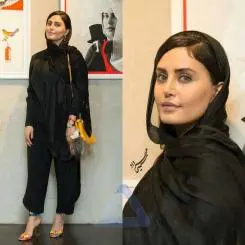 Photo of Elnaz Shakerdoost with a black coat