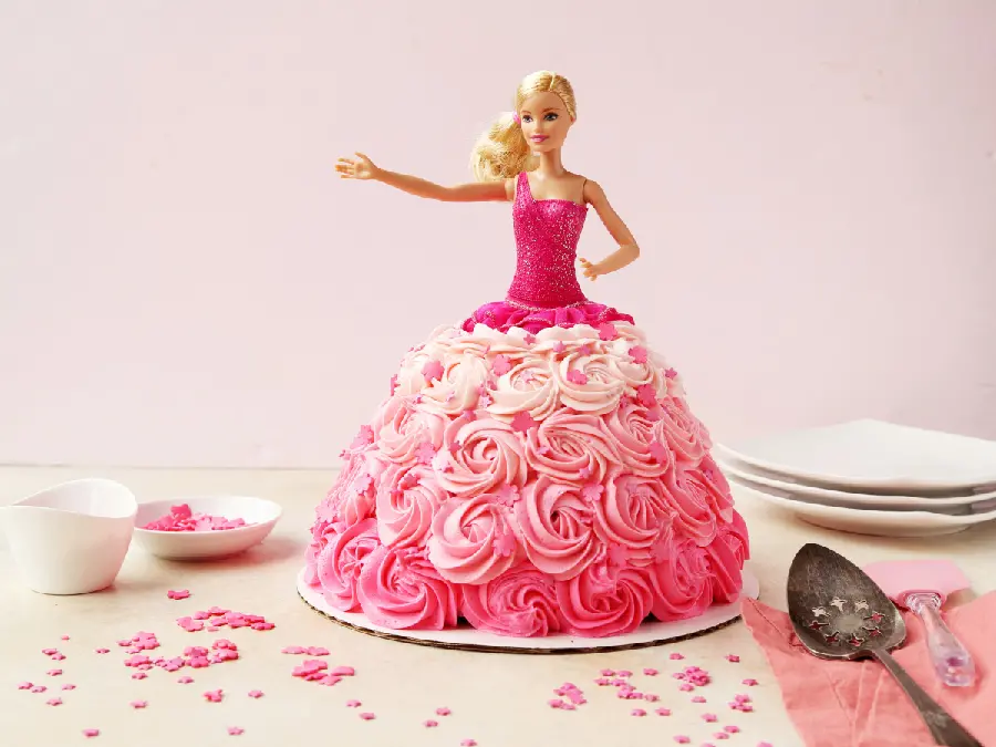Barbie Doll Themed Girls Birthday Cake