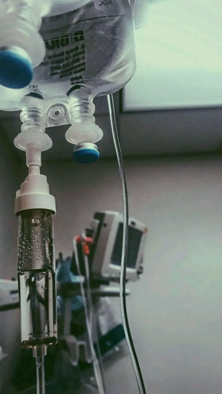 IV Bag Image for Medical Blog Template in 8K