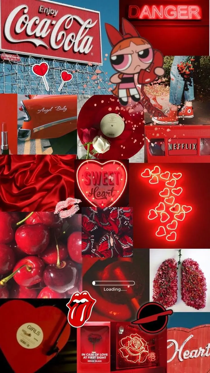 Red Mosaic Wallpaper for Custom Clocks