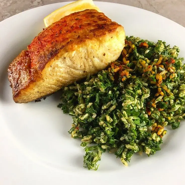 Herb Rice with Salmon Photo