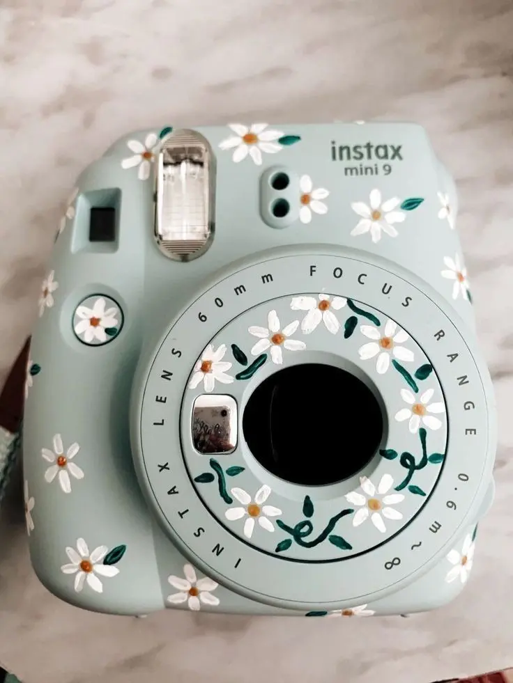 Download Wallpaper of Instax Mini 9 with Floral Design