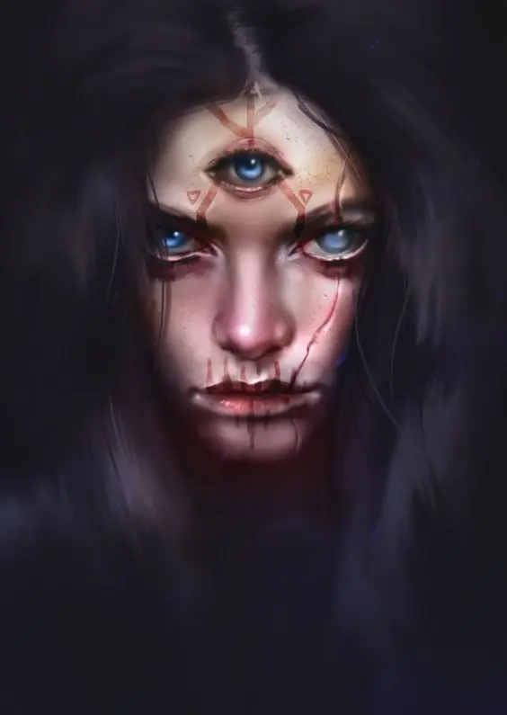 Scary and Beautiful Third Eye Image