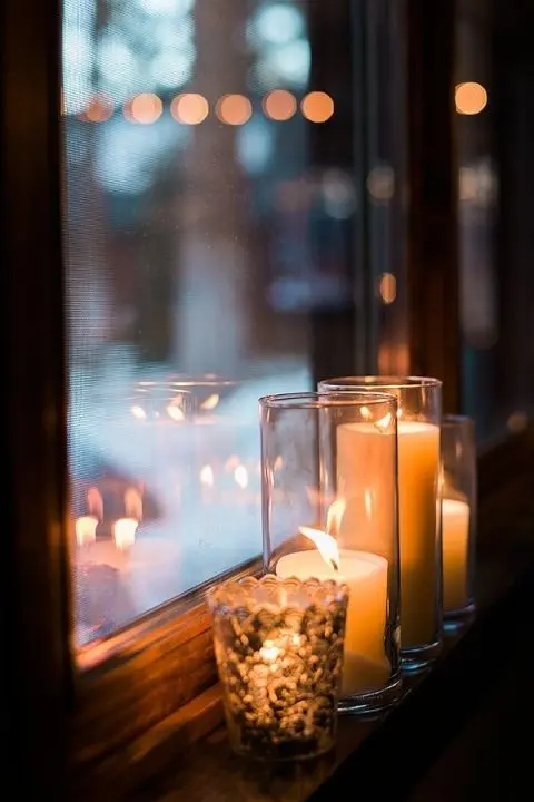 Download Pillar Candle by Window Wallpaper in HD