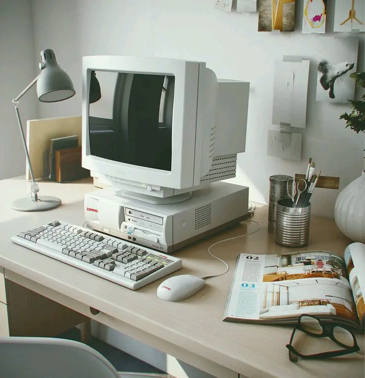 High-Quality Image of an Old Computer for Free Download