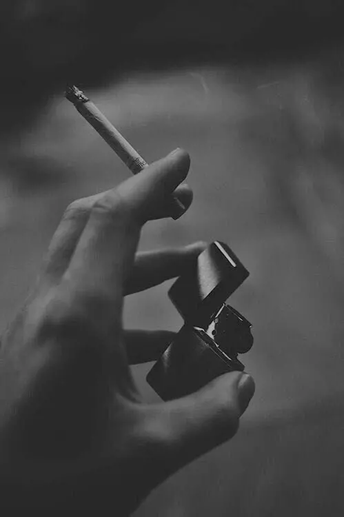 Boys Profile Picture with Cigarette and Lighter