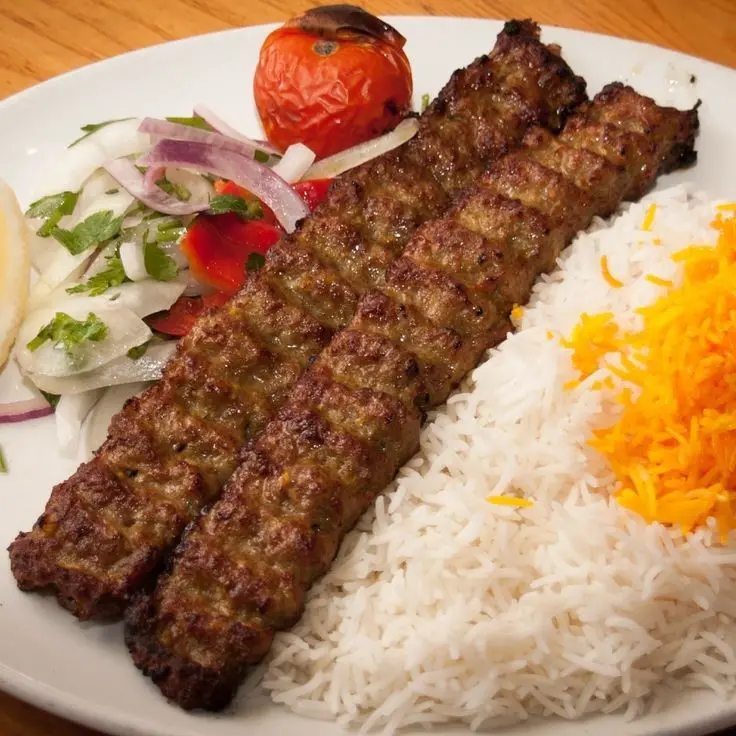 High Quality Koobideh Kebab with Rice Photo