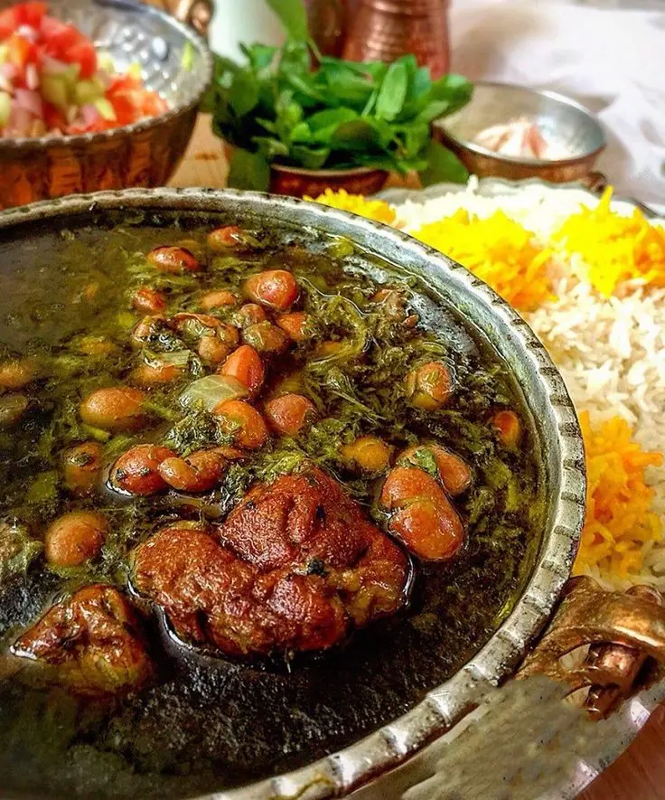 Ghormeh Sabzi with Rice Image