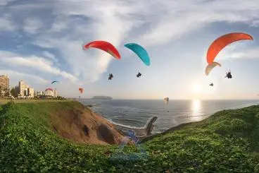 Paragliding in Lima, Peru
