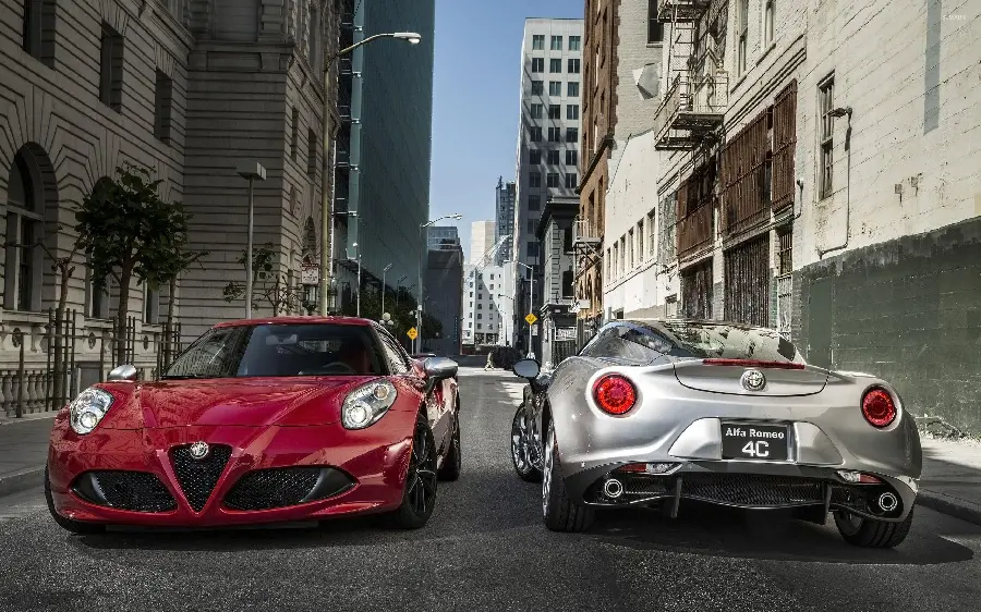 Front and Rear Alfa Romeo 4C Car Photo