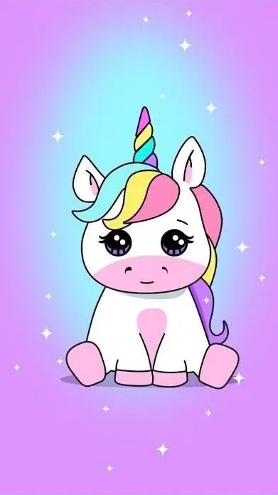 Beautiful Pink Unicorn Wallpaper for Girls