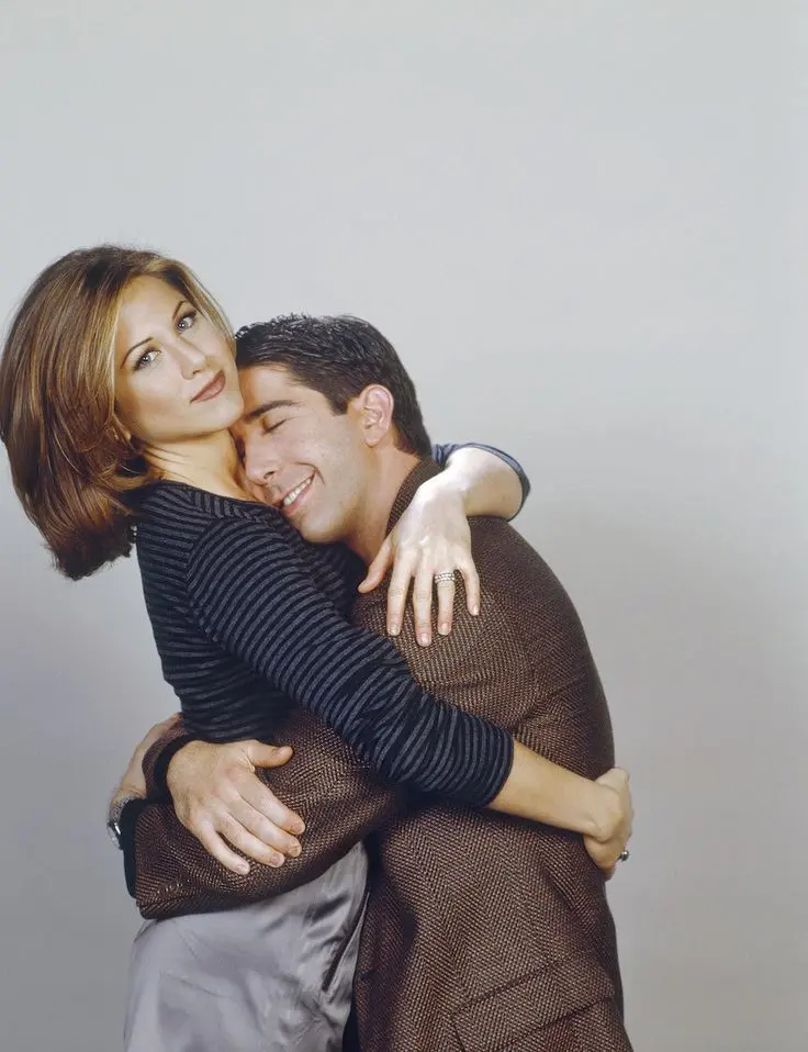 Ross and Rachel Friends Romantic Image - Iconic Couple