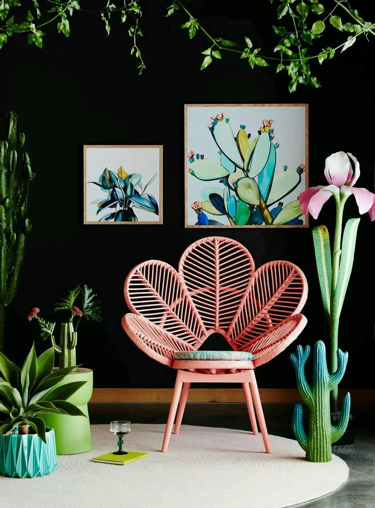 Download High-Quality Background of Pink Metal Chair