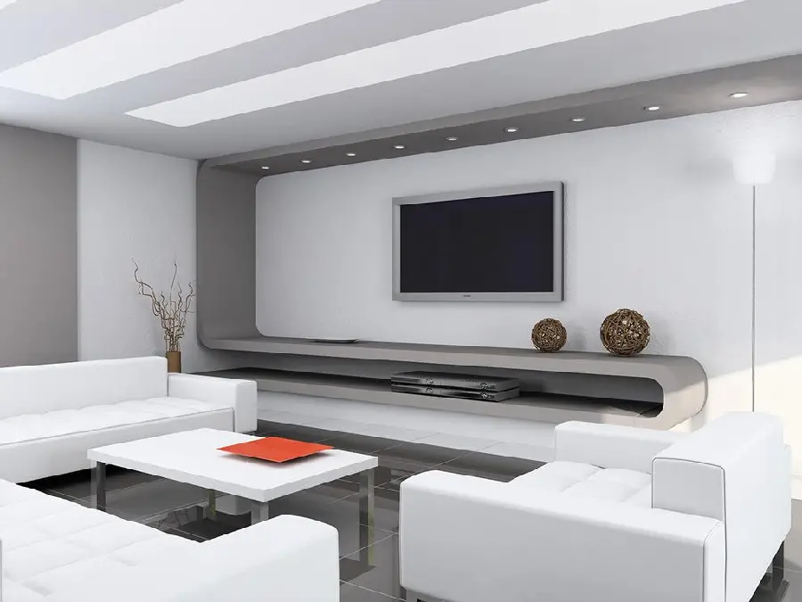 Simple Modern TV Room